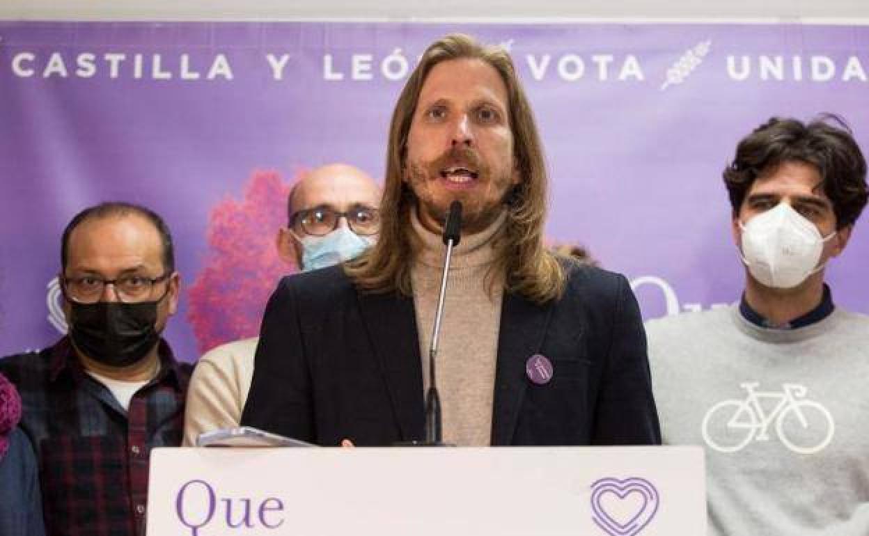 El candidato de Unidas Podemos, Pablo Fernández, valora los resultados electorales. 