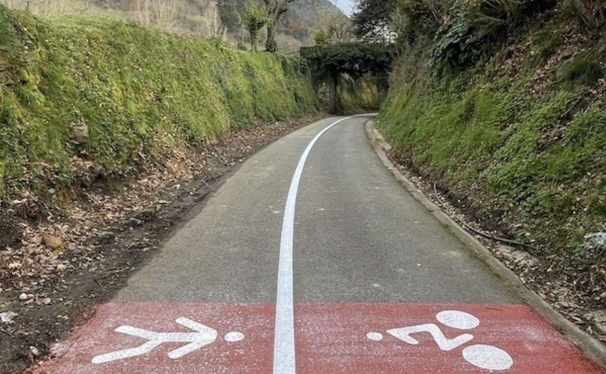 Güeñes mejora la seguridad en el bidegorri hacia Sodupe