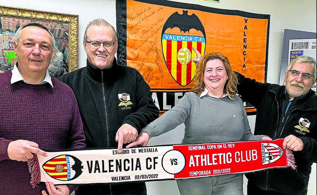 José Ramón Albiach, Fede Sagreras, Amanda Navarro y Fernando Pérez, ayer en su sede. 