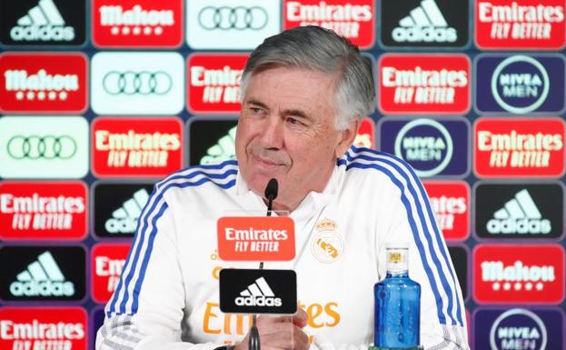 Carlo Ancelotti, en rueda de prensa. 