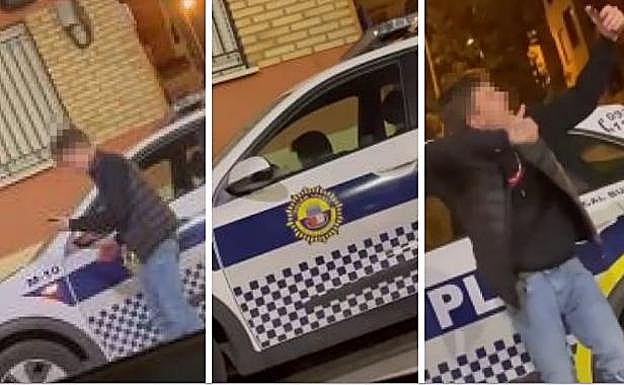 Un menor arranca un coche de la Policía, se estrella y lo graba en vídeo en un pueblo de Valencia