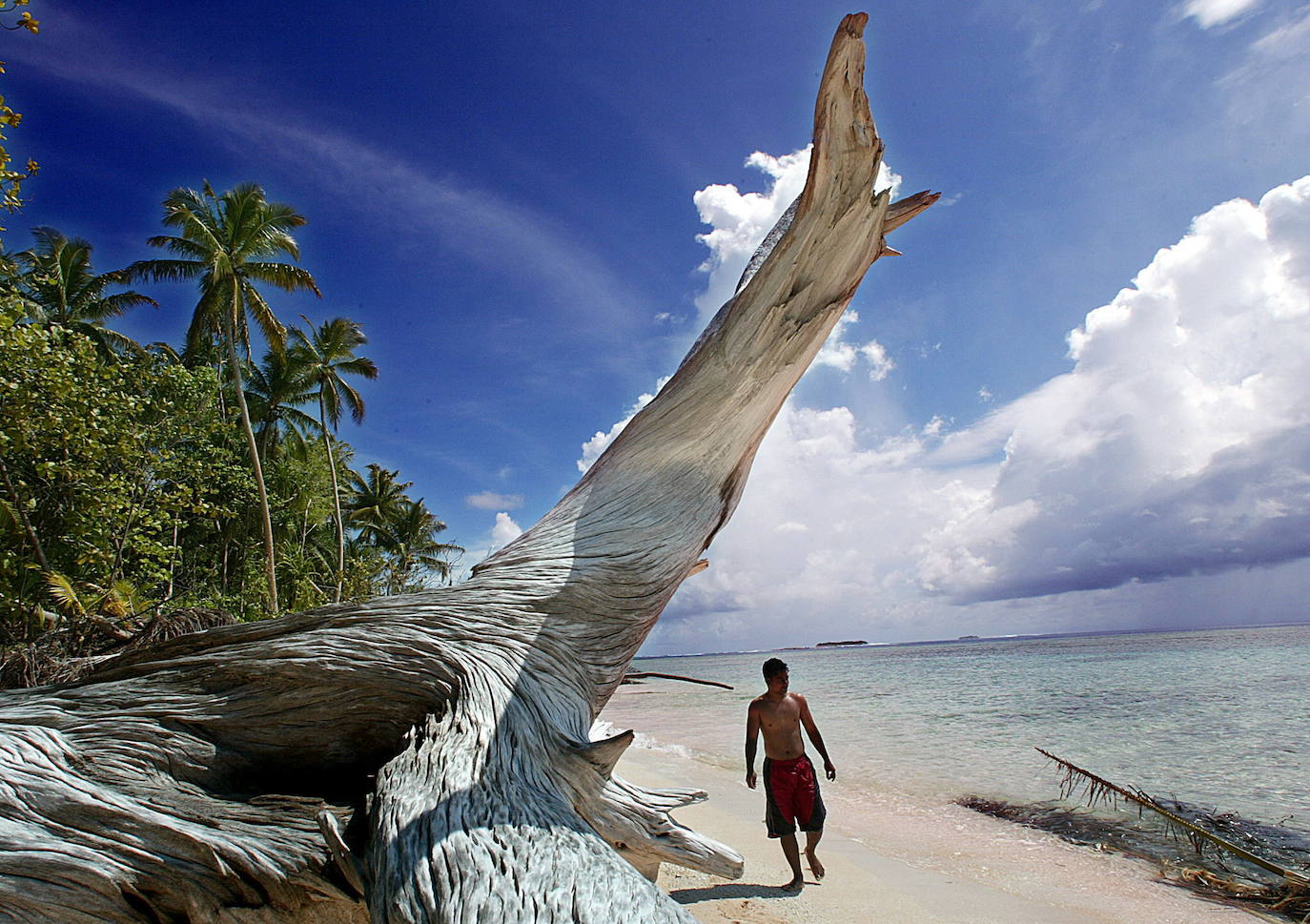 TUVALU (Superficie: 26 km². Población: 11.508 habitantes, aprox.) | Las antiguas islas Elice están en Polinesia, aproximadamente a medio camino entre Hawái y Australia. Es uno de los países con menos población del planeta y está distribuido en nueve atolones coralinos. 