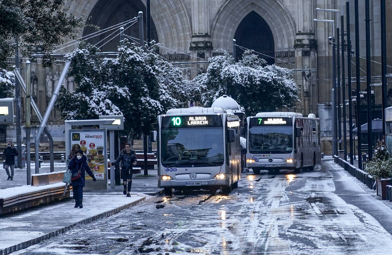 Fotos: El temporal de nieve sorprende a Vitoria y Álava en primavera