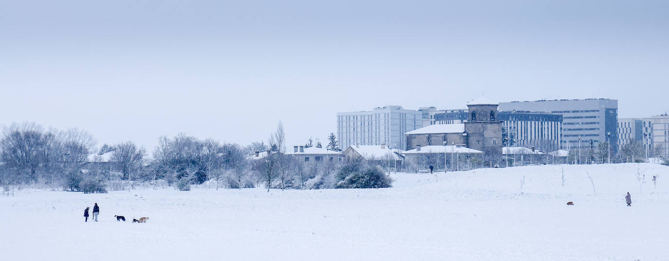 Fotos: El temporal de nieve sorprende a Vitoria y Álava en primavera