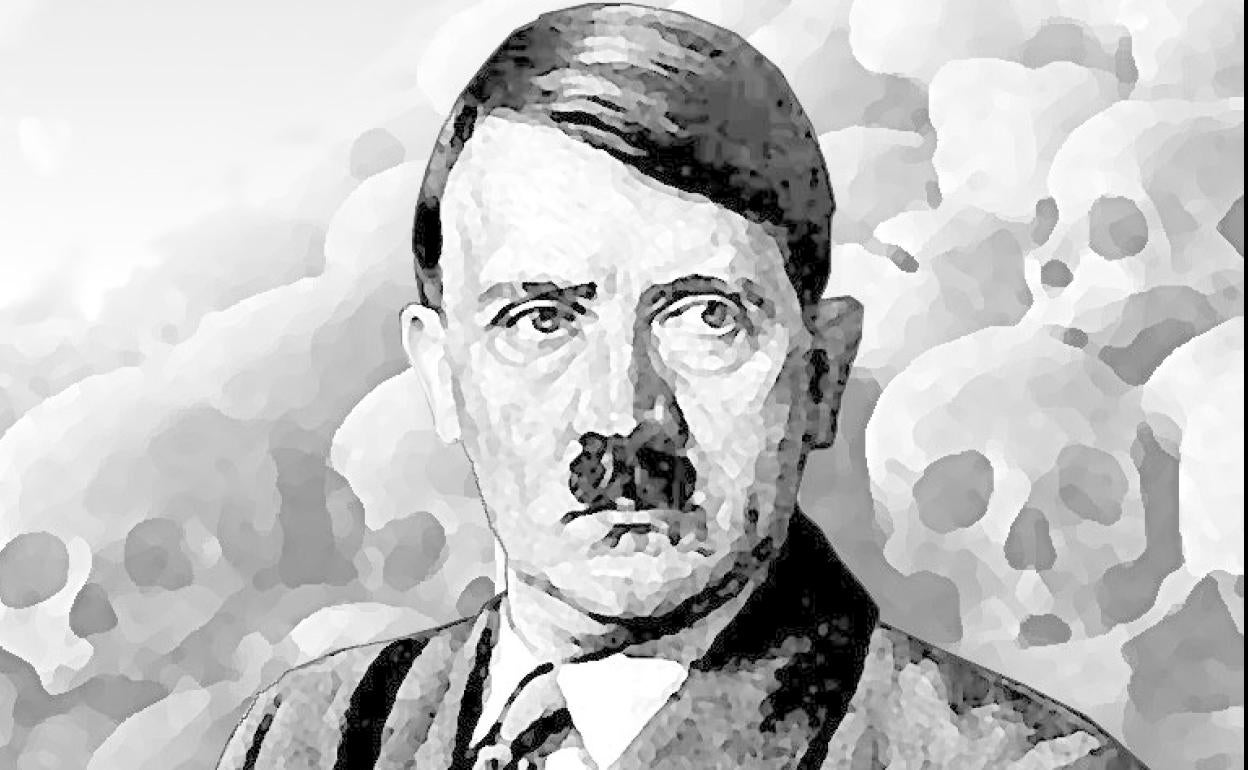 Hitler hobi komun batean erakusten duen irudia.