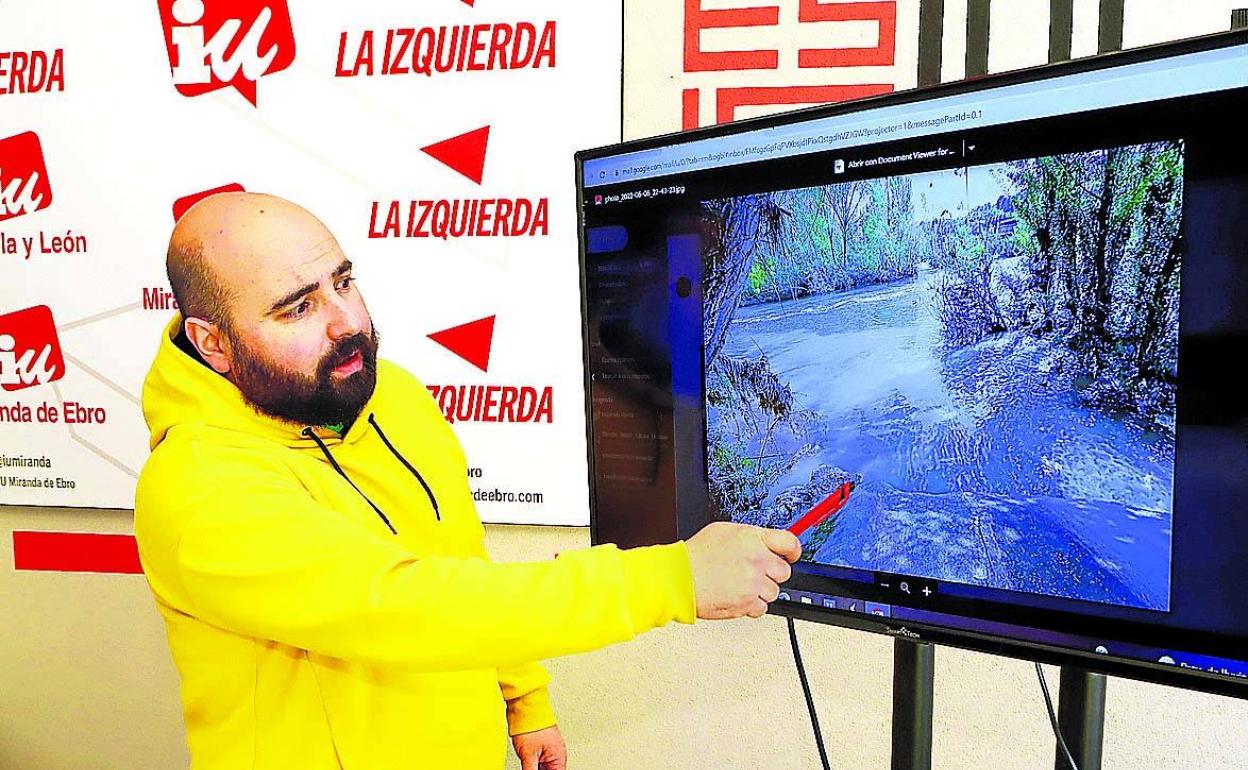 Guillermo Ubieto mostró los puntos de vertidos residuales. 