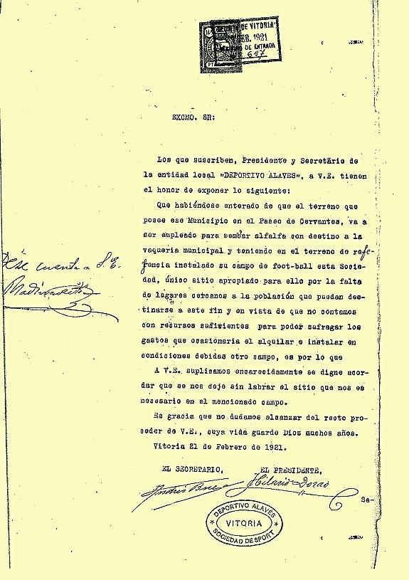 Primer documento público albiazul conservado. 