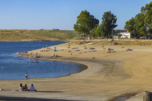 Playa de Talarrubia (Badajoz).