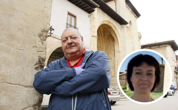 Enrique Barbadillo en grande y en el círculo su previsible sustituta, Amaia Cadavid.