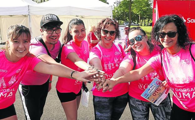 Andrea Calzada, Joseba y Naroa Merino, Pilar González, Maider Blázquez y María Clemente.