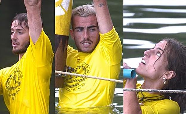 Imagen de los tres eliminados que no pudieron superar la prueba. 