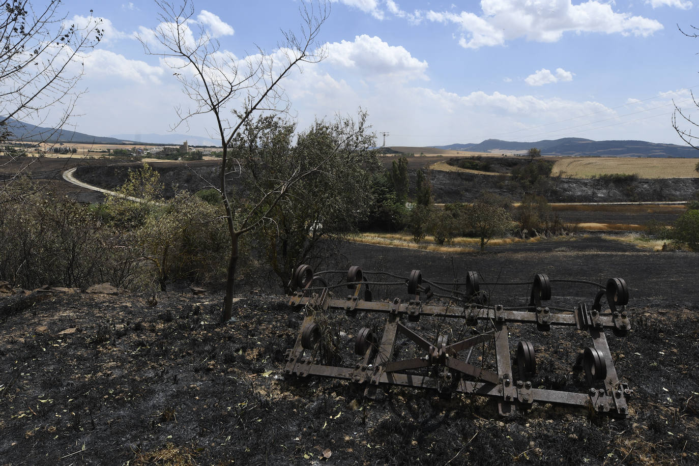 Fotos: Así han quedado los pueblos navarros afectados por los incendios