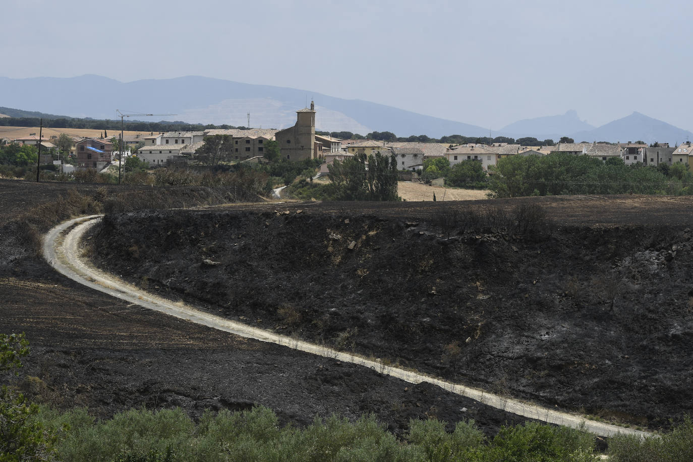 Fotos: Así han quedado los pueblos navarros afectados por los incendios