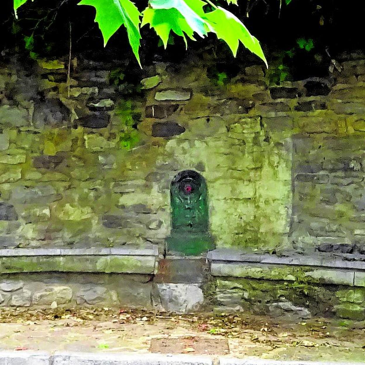 Fuente de Armentia, donde manaba un buen chorro de agua. 