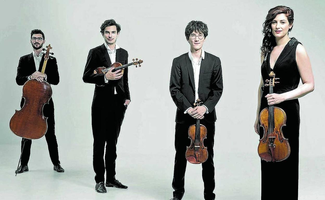 Los integrantes del Cuarteto Hanson, que abre la Schubertiada de Valdegovía. 