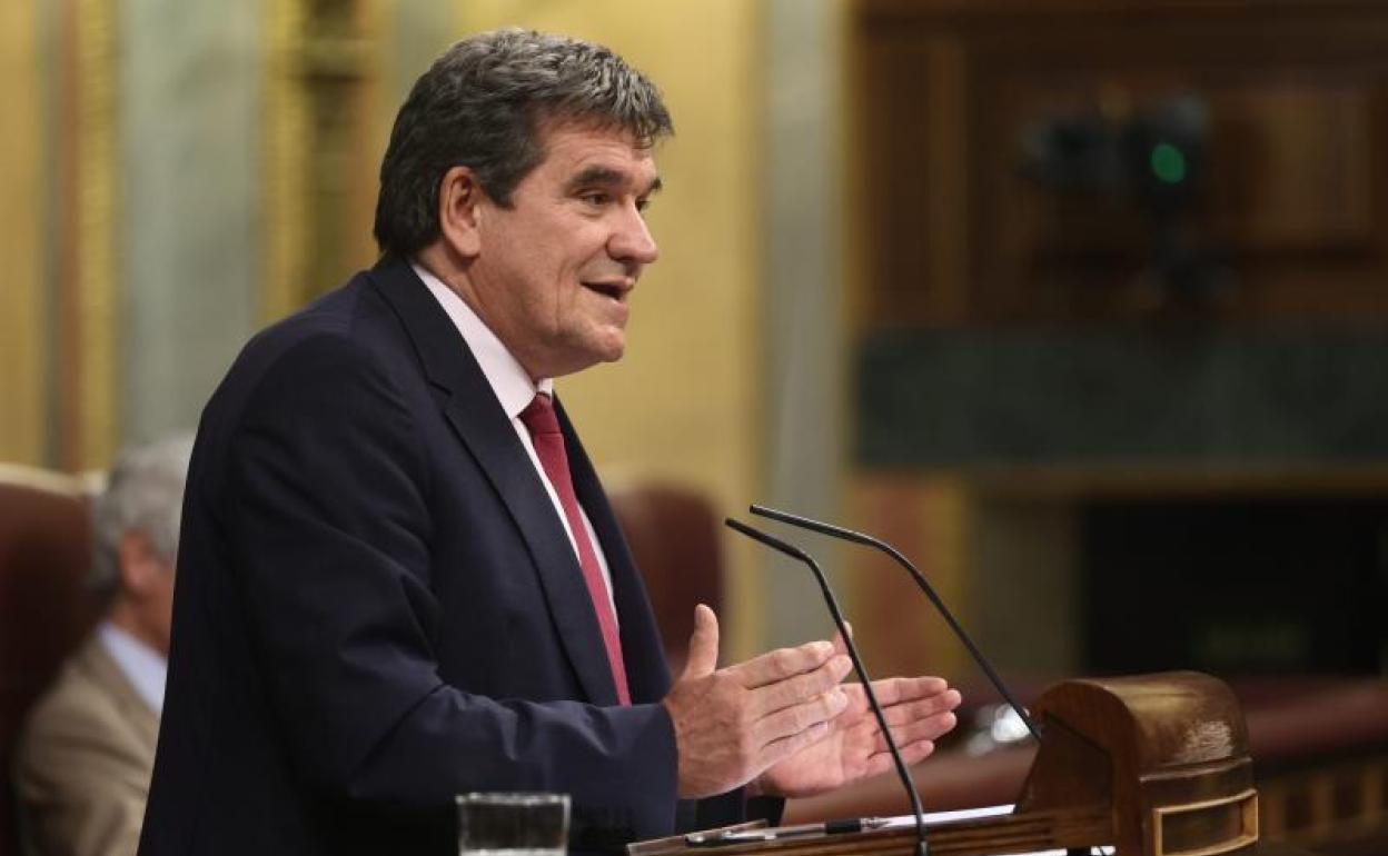 El ministro de Seguridad Social, José Luis Escrivá, en el Congreso de los Diputados. 