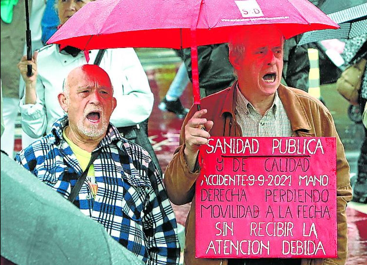 Marcha en Bilbao contra la devaluación de la sanidad pública. 