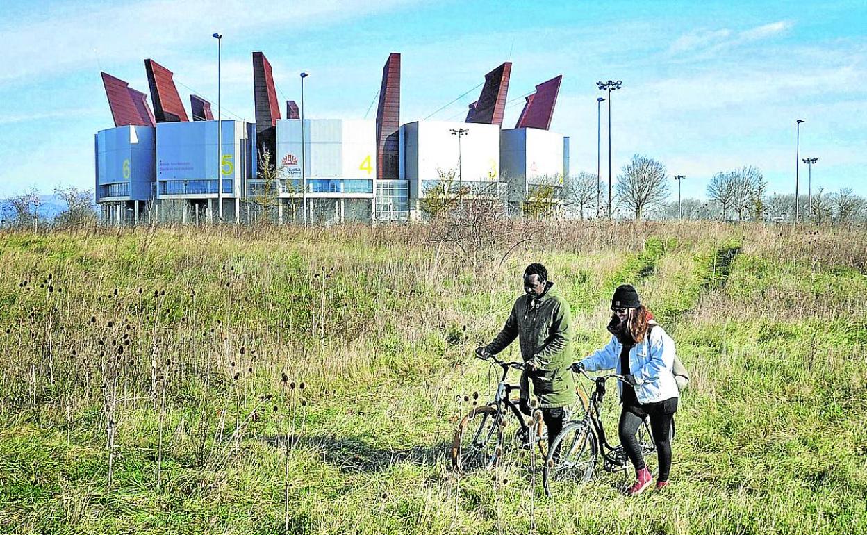 Terrenos en el entorno del Buesa Arena en los que se levantará el macroproyecto Innovaraba. 