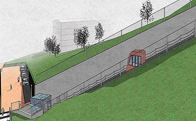 El ascensor salvará un desnivel de 50 metros. 