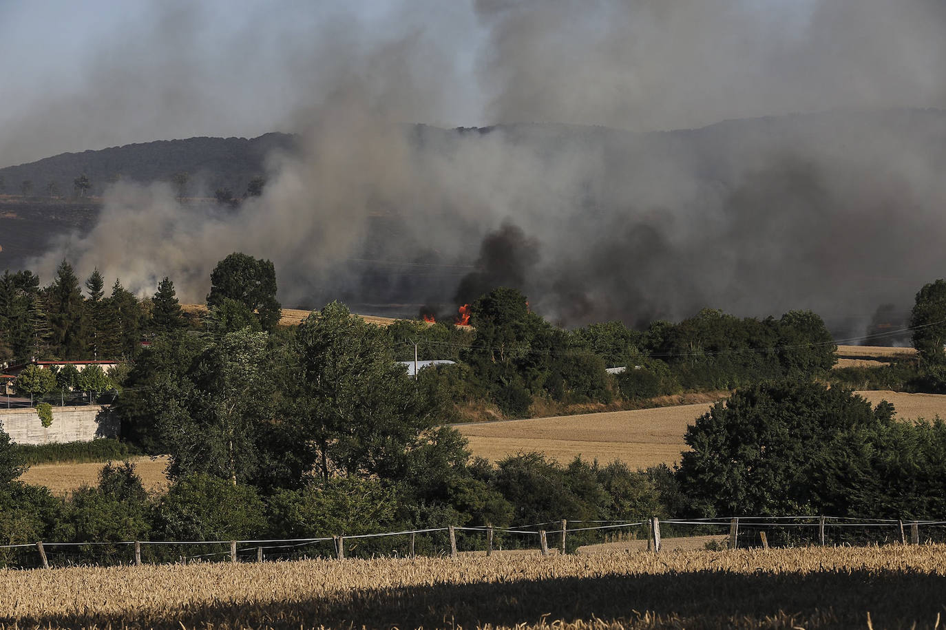 Fotos: El incendio de Mendiola, en imágenes