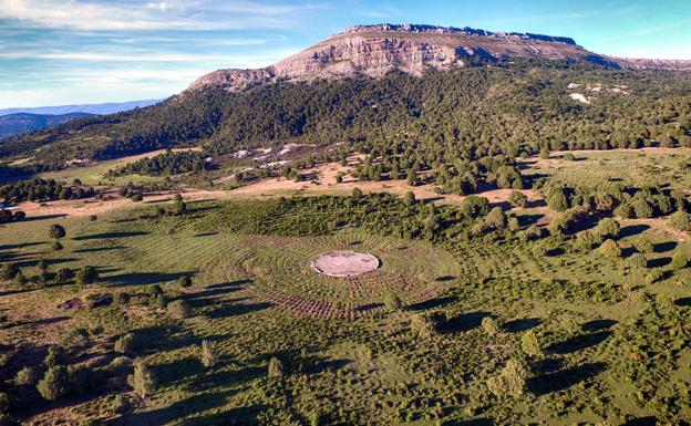 Vista aérea del cementerio. 