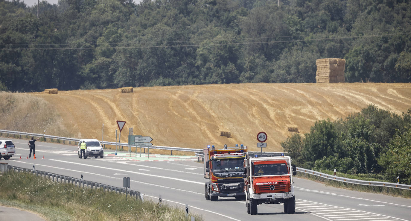 Fotos: El incendio entre Argandoña y Villafranca, en imágenes