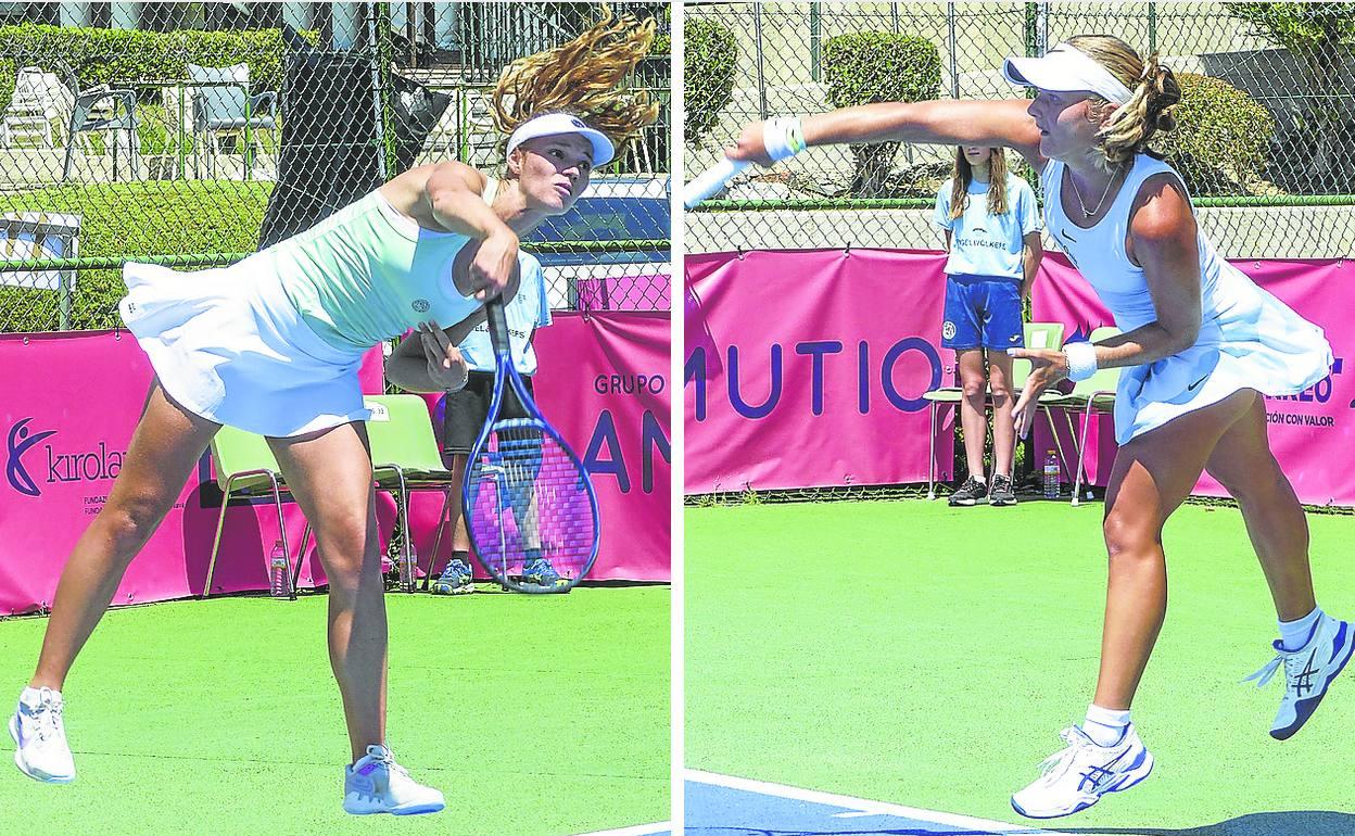 El francesa Jessica Ponchet, a la izquierda, se mide hoy en la final a la suiza Jenny Duerst. 