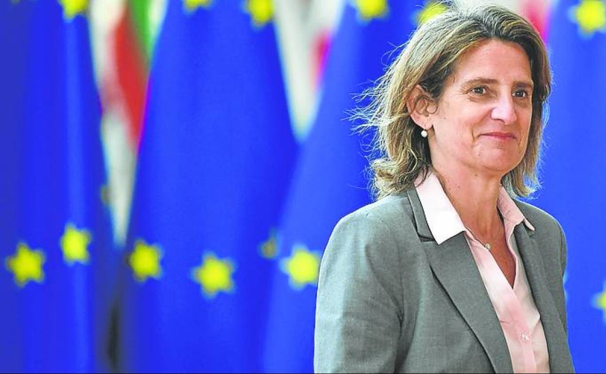 La vicepresidenta Teresa Ribera en Bruselas. 