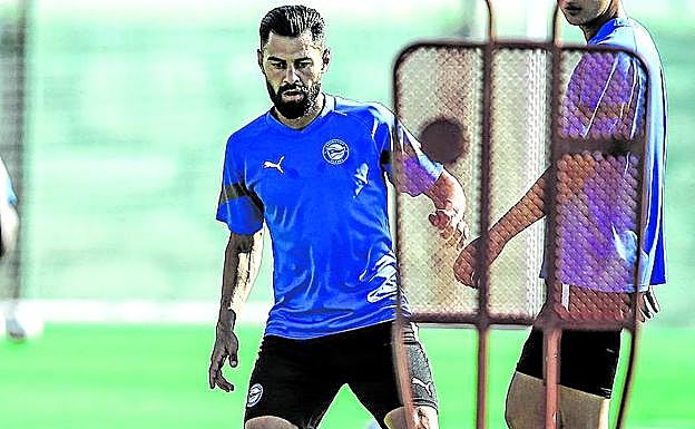 Rubén Duarte, en una sesión de trabajo en Benidorm.