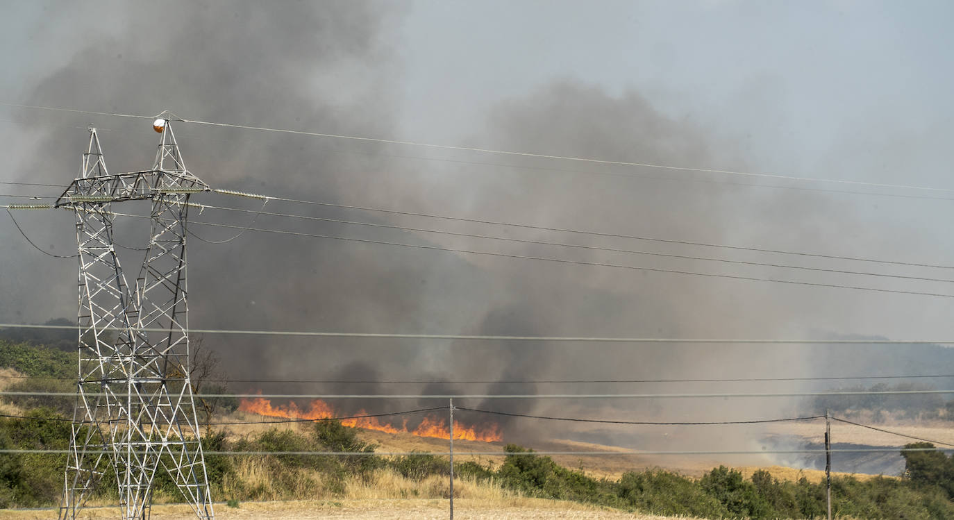 Fotos: Imágenes del incendio declarado en Zambrana