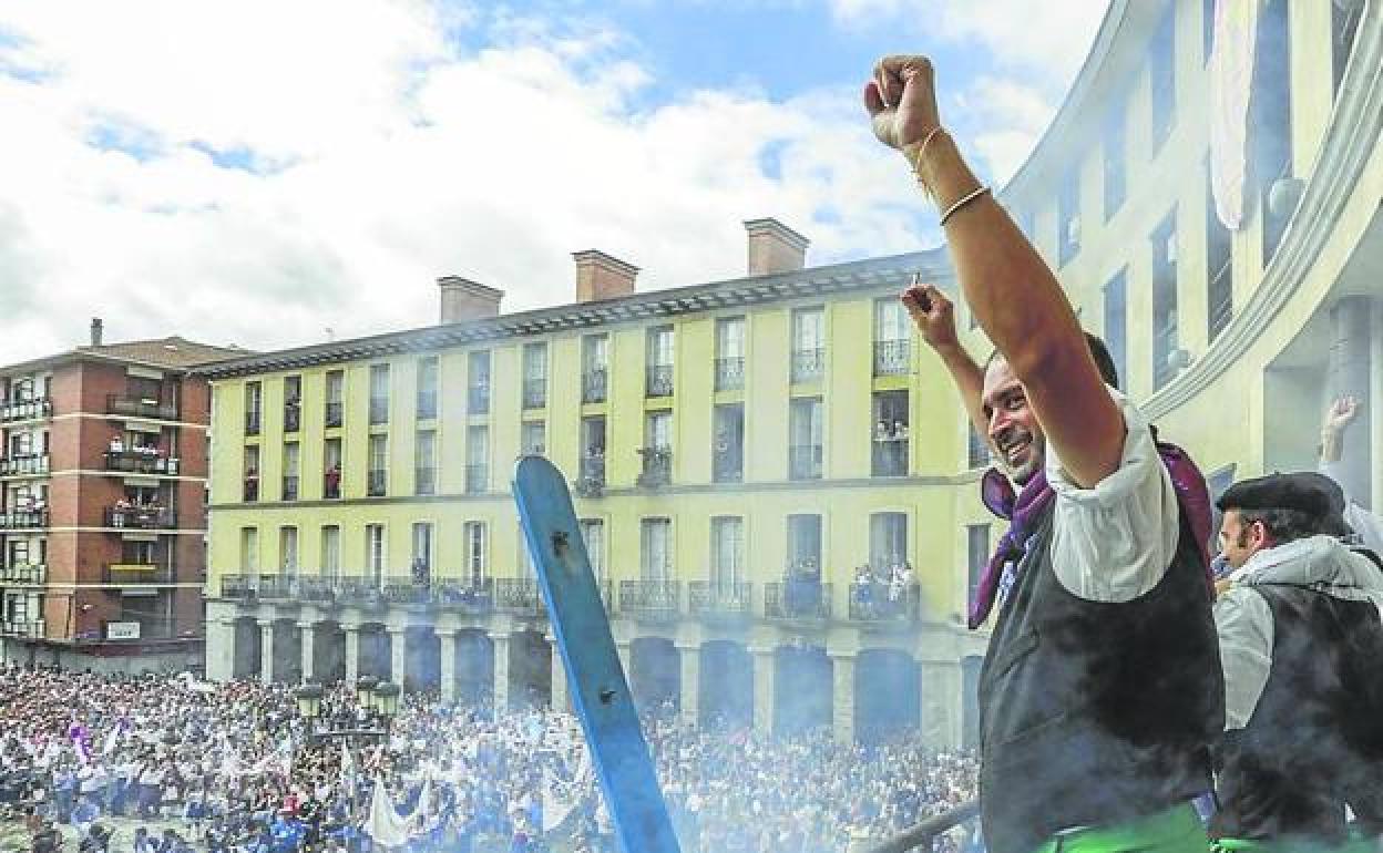 El Chupinazo de las fiestas de Llodio de 2019. 