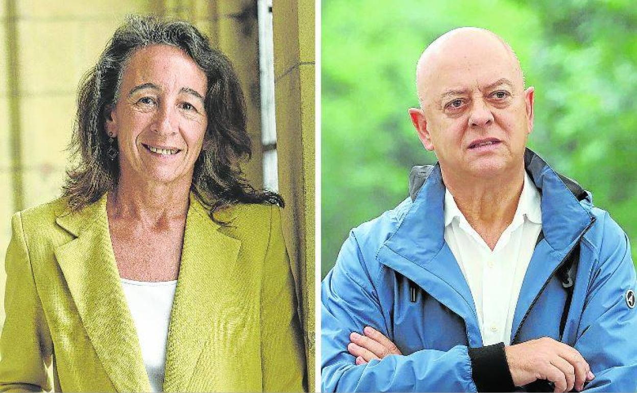 A la izquierda, Marisol Gamendia, segunda teniente de alcalde. Y a la derecha, Odón Elorza que fue alcalde entre 1991 y 2011.