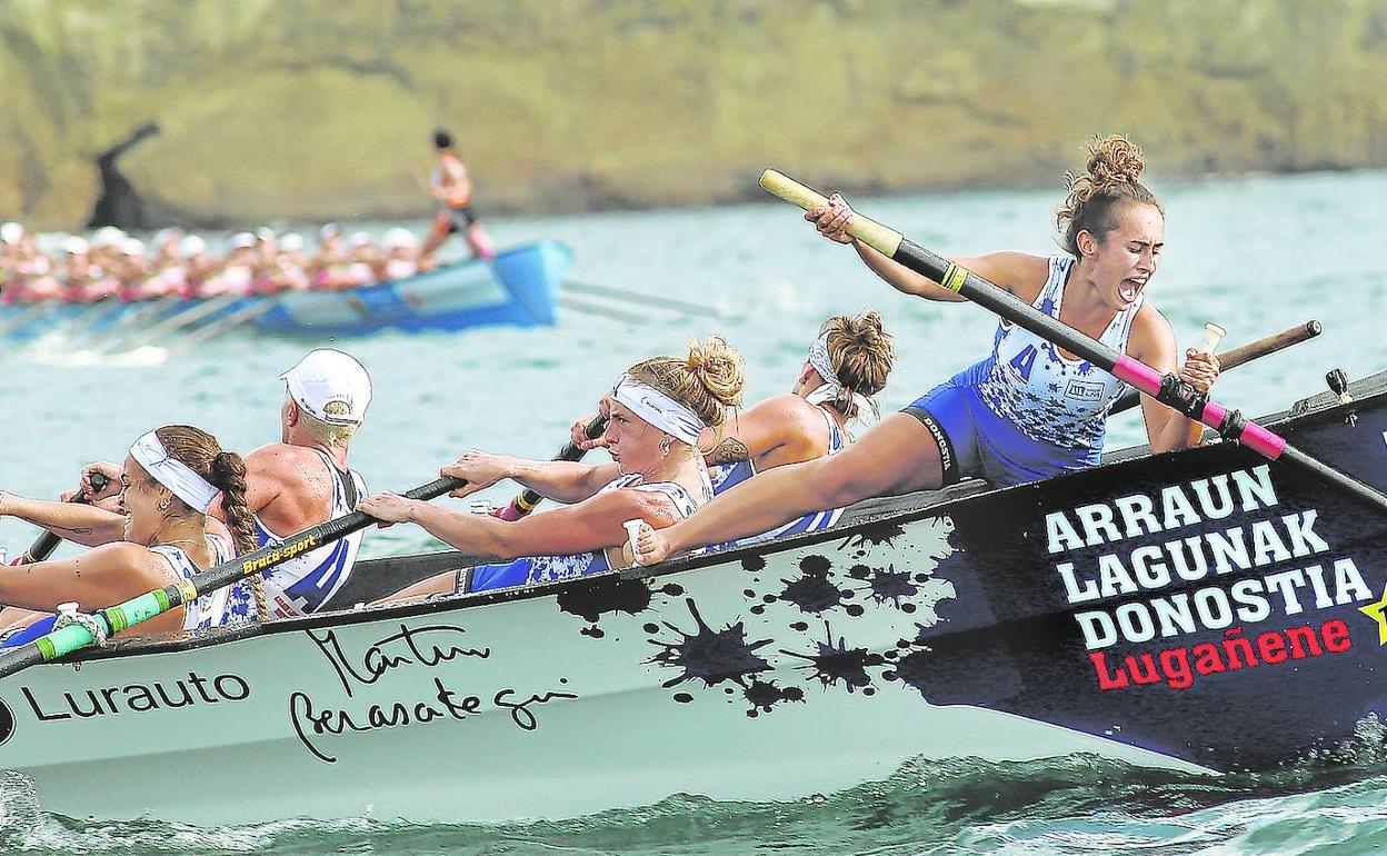 Arraun Lagunak contaba con una renta de cinco segundos en la ciaboga que mantuvo hasta el final. 