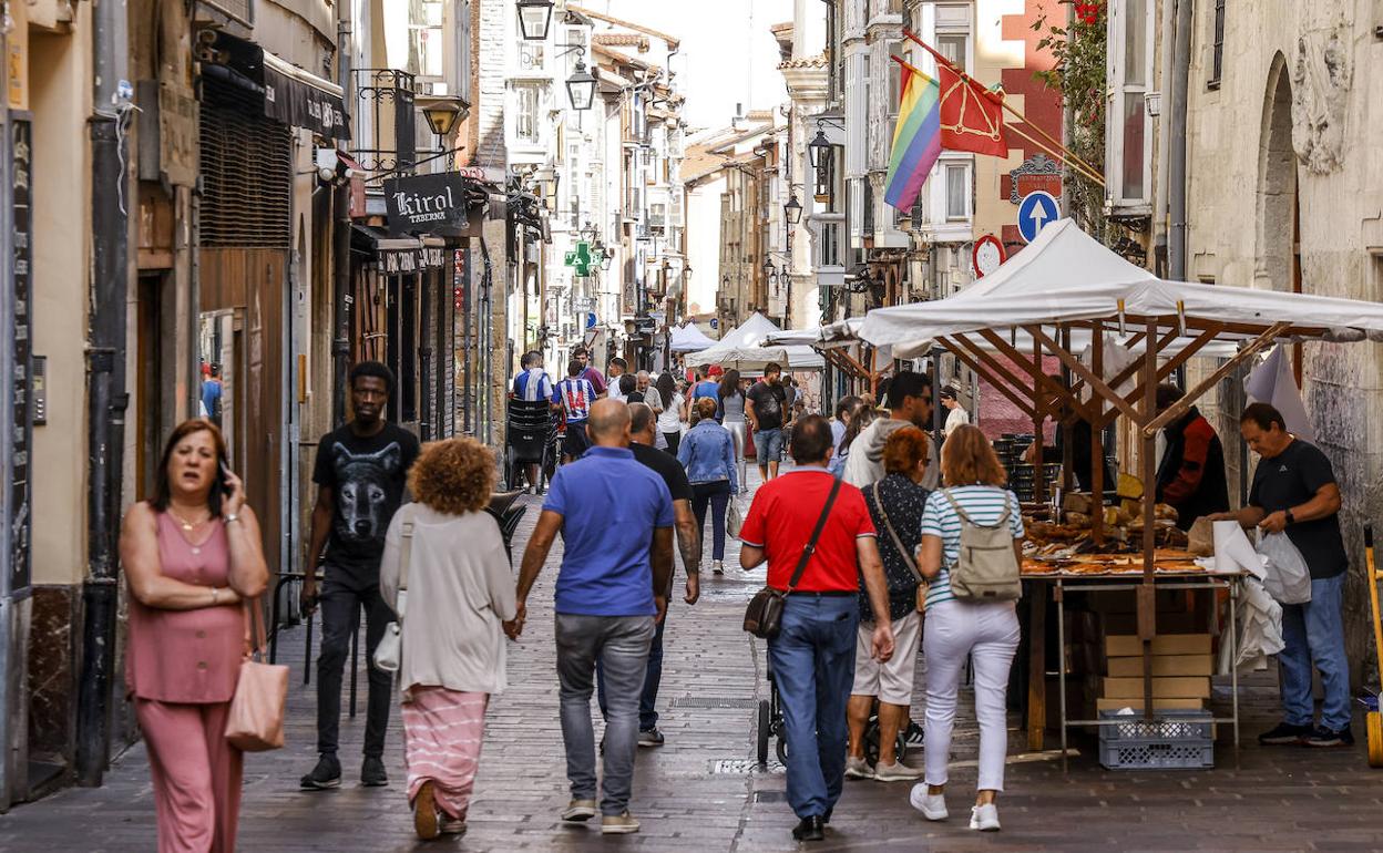 Ambiente esta mañana en la 'Cuchi'. 