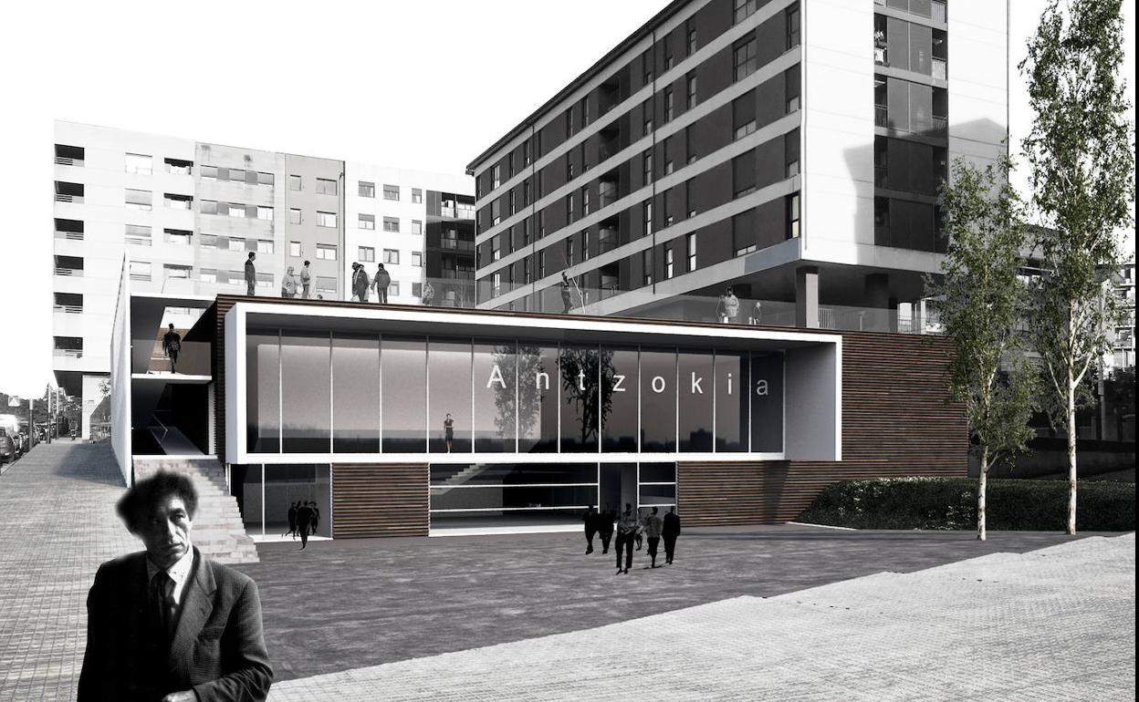 El antzoki tendrá un ascensor exterior para llegar a Carlos Larrea. 