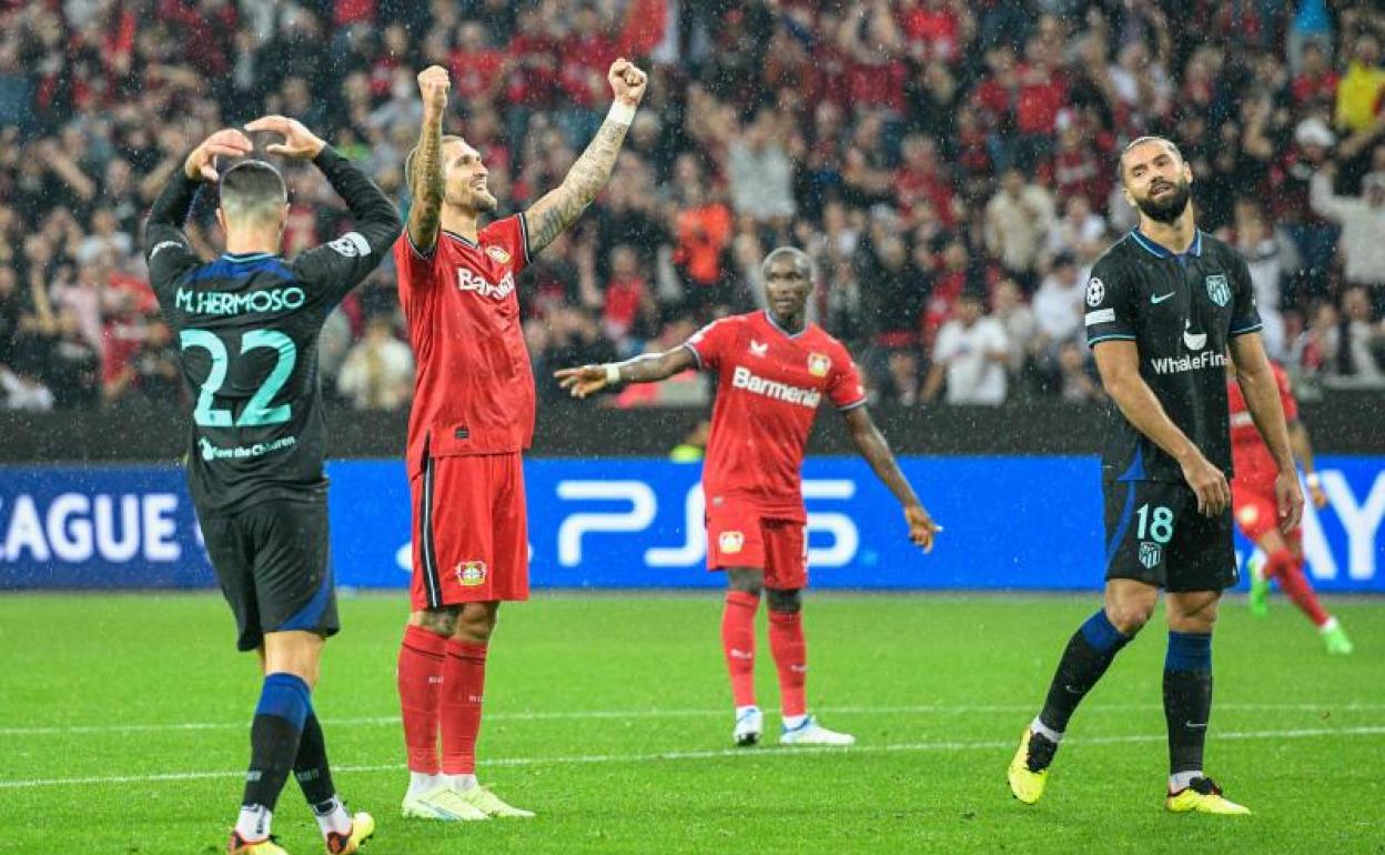 Andrich celebra el gol que abrió el triunfo del Bayer Leverkusen. 