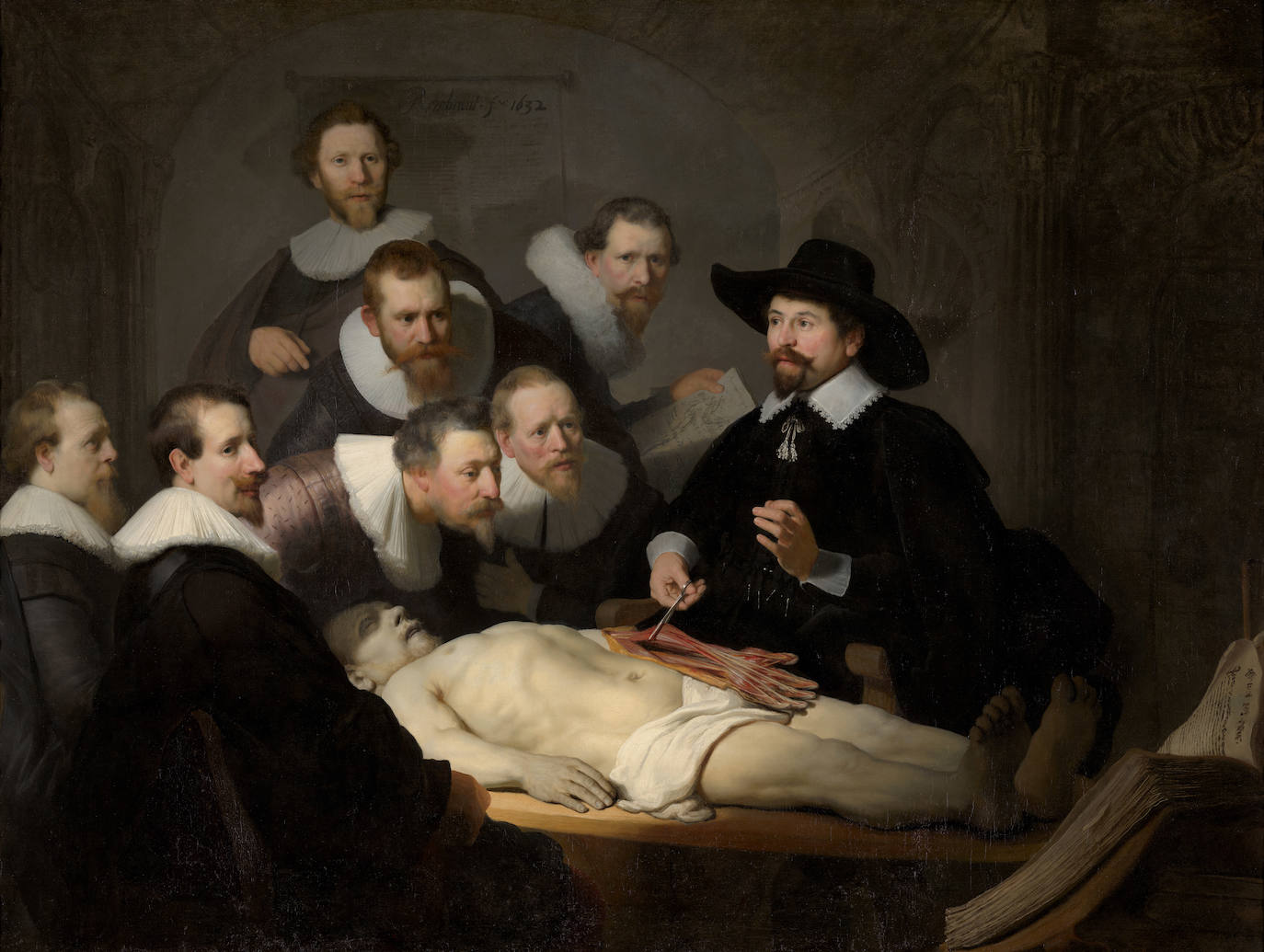 'Nicolaes Tulp Doktorearen anatomia irakaspena' koadroa.