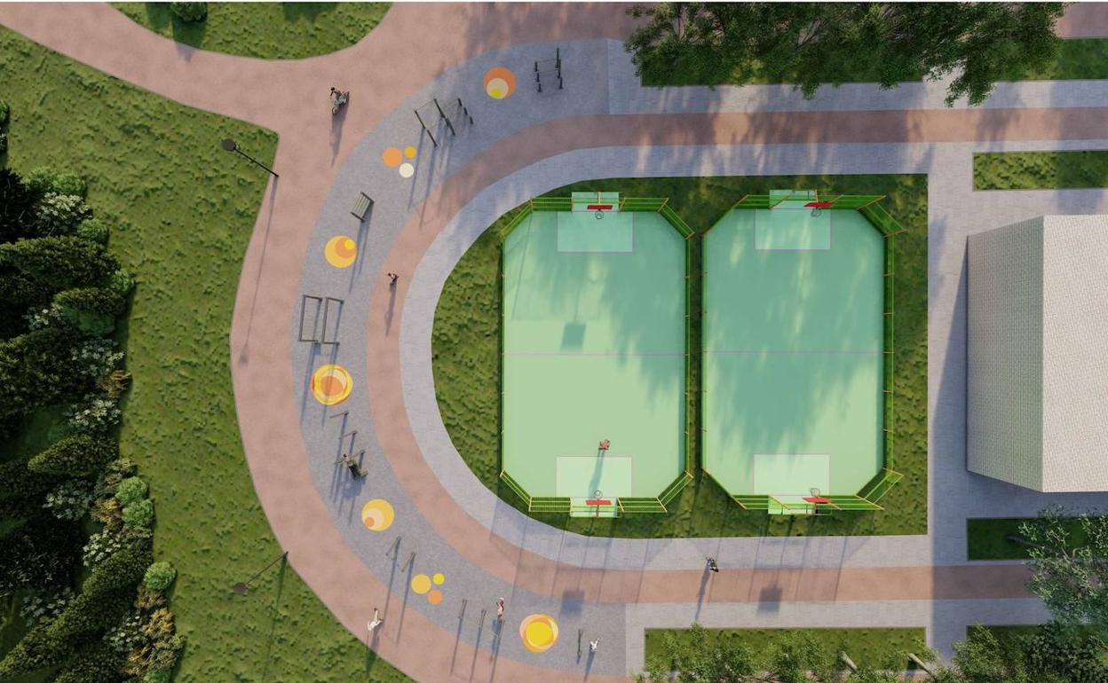 Recreación de cómo quedará la zona en la que se va a hacer la obra. 