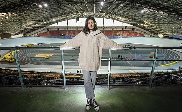 Izaro en los preparativos de su concierto en Anoeta el pasado 7 de mayo. 