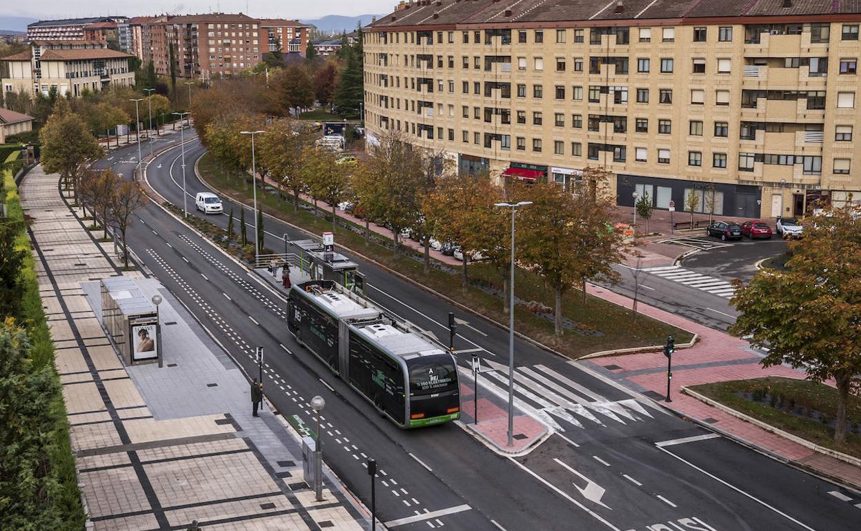 El trazado desechado hacía coincidir en un tramo al tranvía y el BEI.