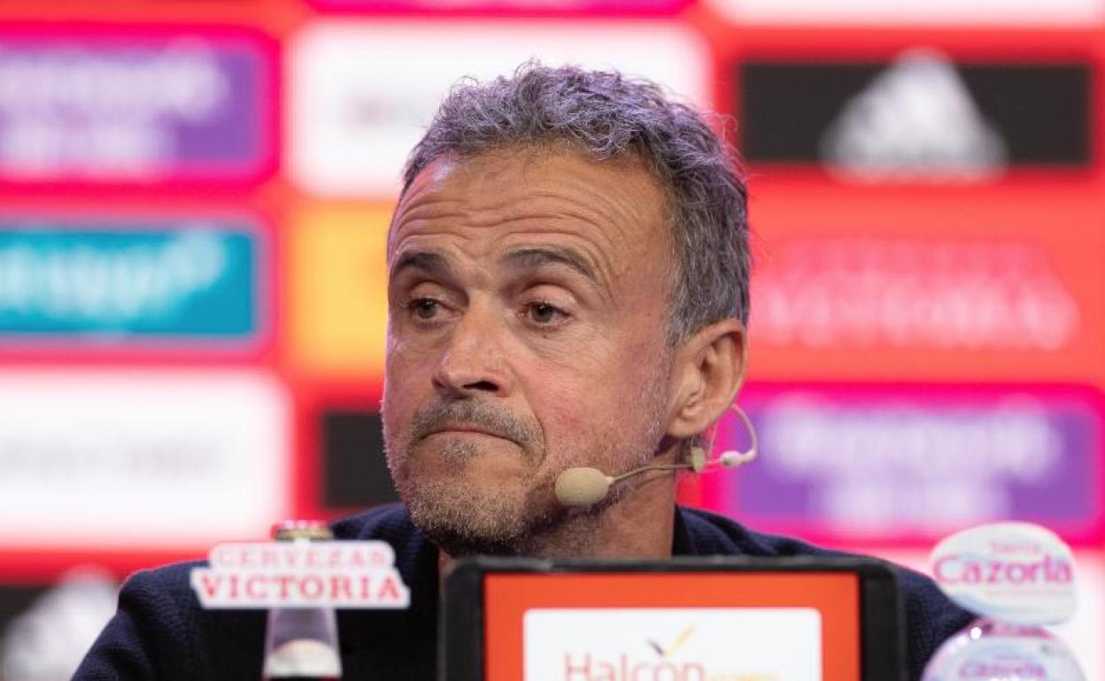 Luis Enrique Martínez, seleccionador español de fútbol, en conferencia de prensa. 