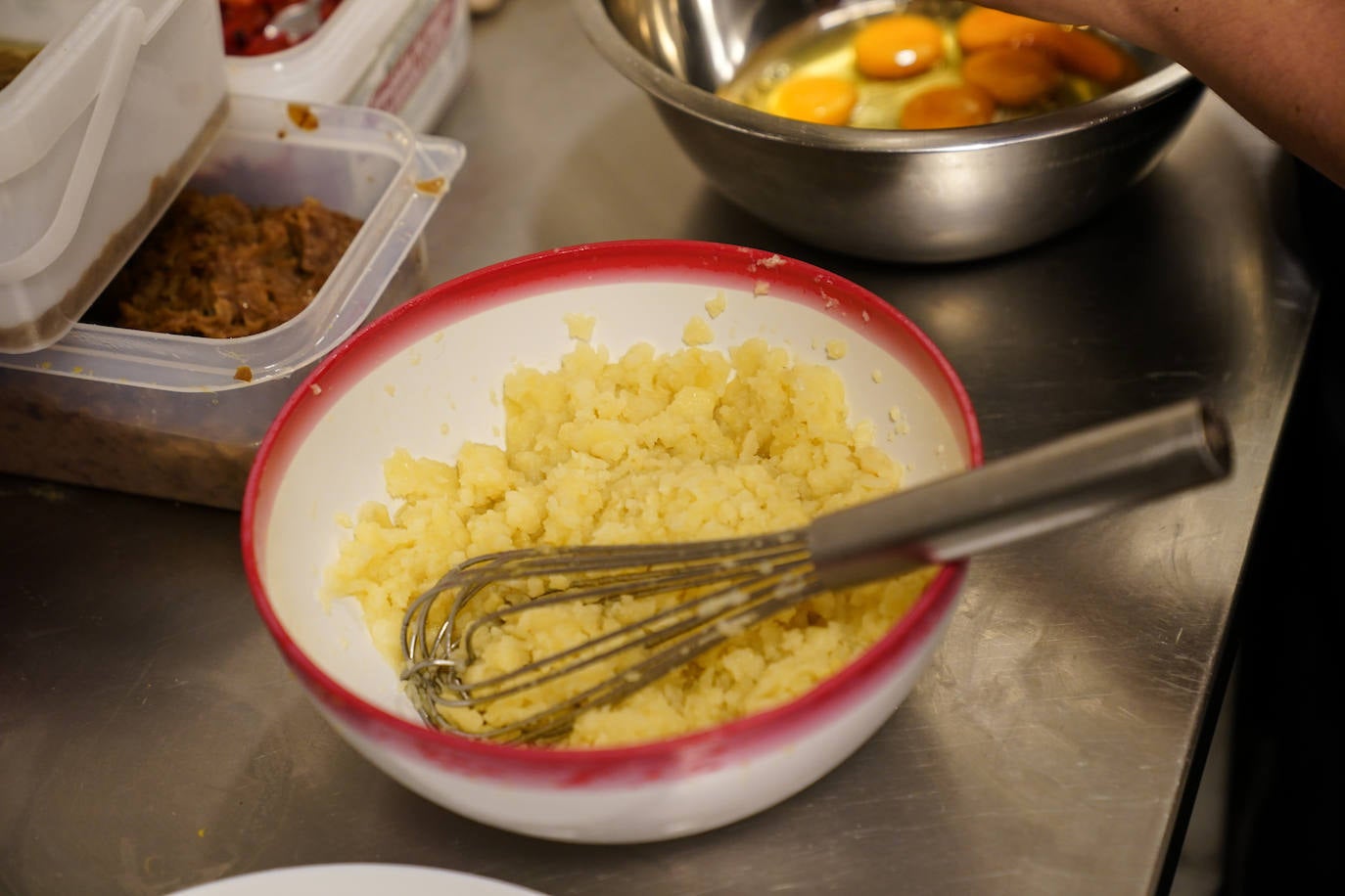 La patata, preparada para la tortilla.