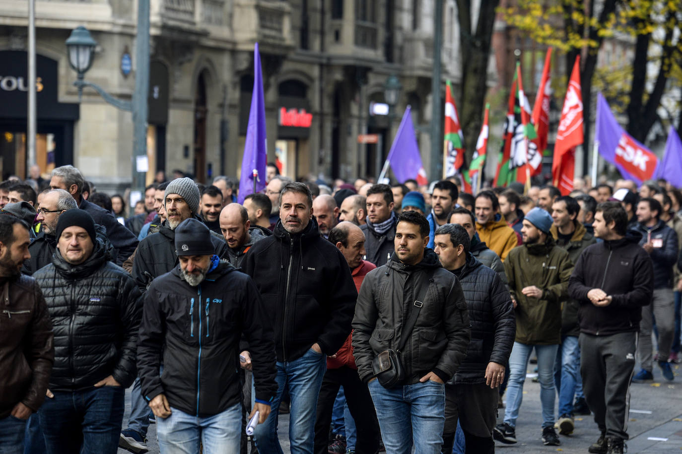 Fotos: La manifestación del Metal de Bizkaia, en imágenes