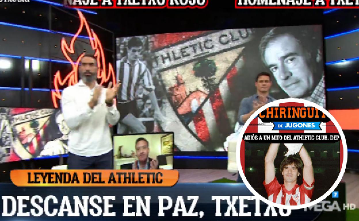 'El Chiringuito' homenajea a Txetxu Rojo (Athletic)