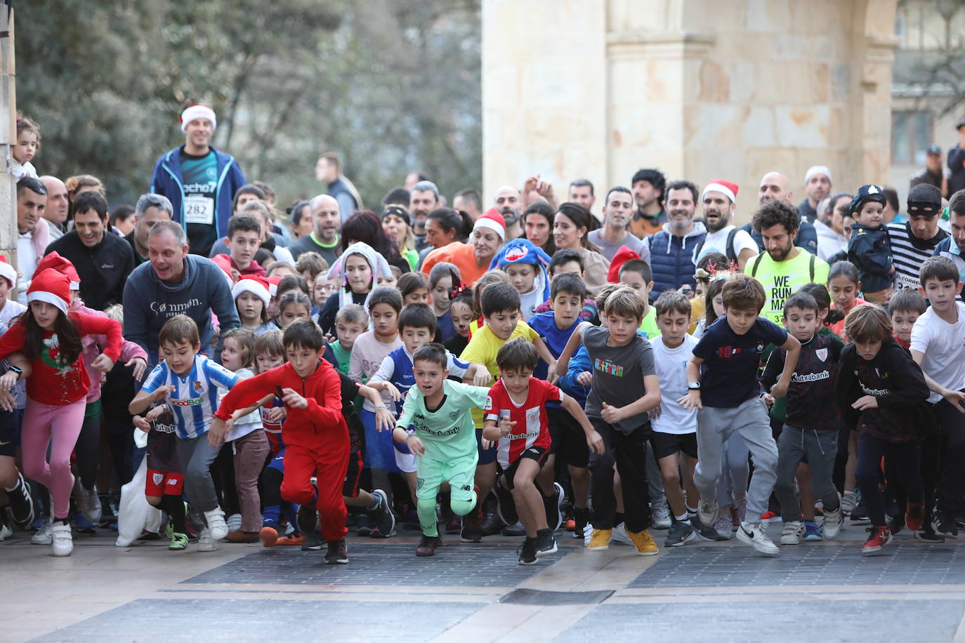 Los más pequeños también han participado en la San Silvestre de Durango. 