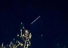 Imagen de los satélites de Elon Musk captada desde Gopegi (Álava)