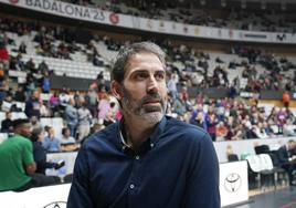 Berni Rodríguez está en Badalona como embajador de Unicaja.