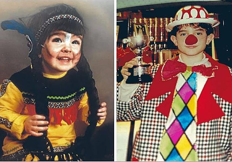 Ylenia y Lander empezaron muy pequeños con los trajes de fantasía