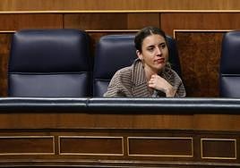 Irene Montero, en el Congreso de los Diputados.