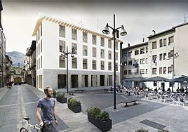 Infografía del futuro proyecto de la casa de cultura en el antiguo edificio de Correos